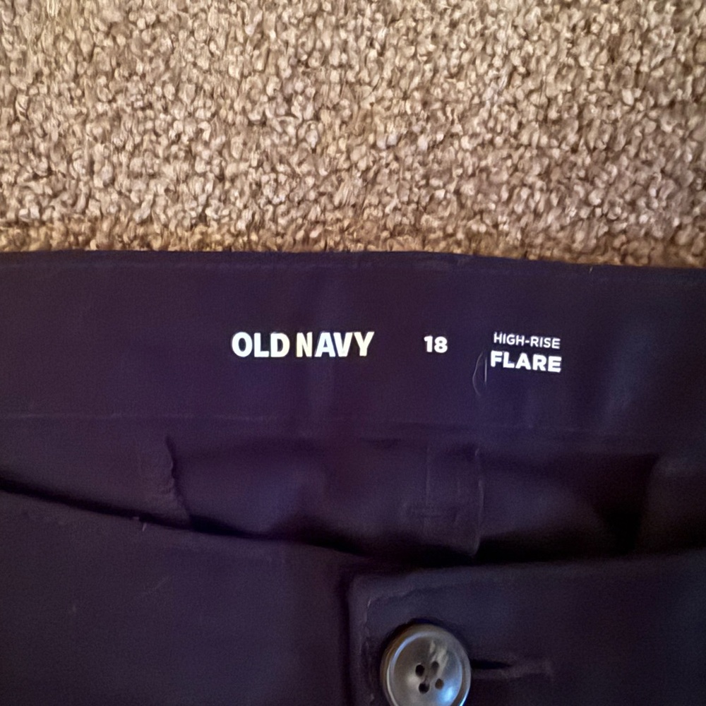 Old Navy Black High-Rise Flare Pants
